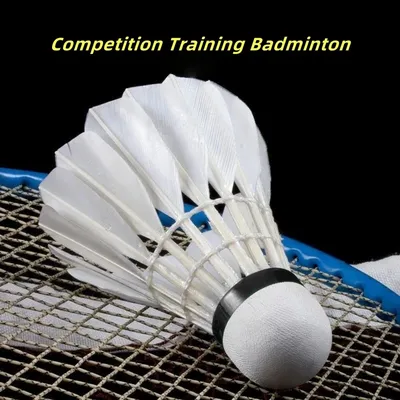 3/6/12Pcs Highly Durable Feather Ball White Goose Feather Badminton Non Perishable Feel Good
