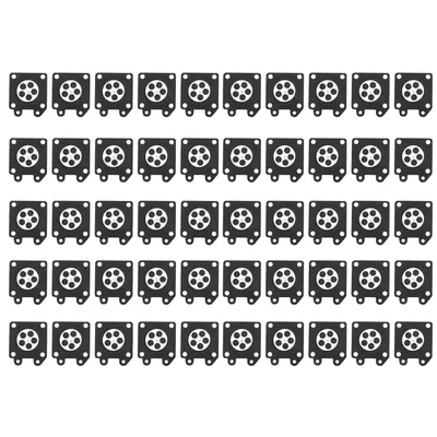 50Pcs Carburetor Parts Chainsaw Carburetor Membrane Pads for Zama Chainsaw Carburetor 2500/3800/4500/5200/5800 Accessories