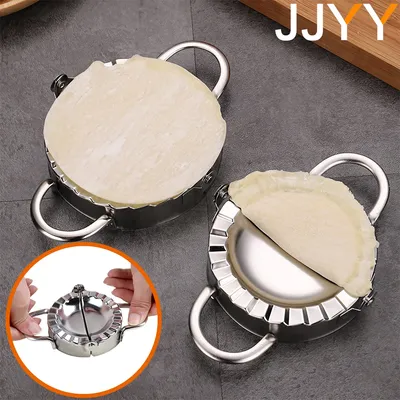 JJYY Stainless Steel Dumpling Mould Dough Cutter Quick Dumpling Ravioli Mould DIY Dumpling Maker