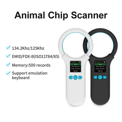134.2KHz 125kHz Animal RFID Reader Pet Cat Dog Microchip Scanner FDX-B Glass Chip USB/Bluetooth/2.4G