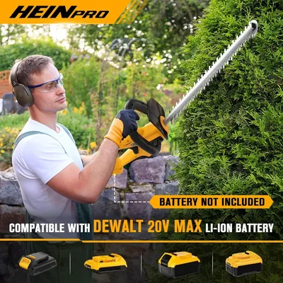 Cordless Hedge Trimmer 22-Inch, Electric Hedge Trimmer Cordless, Bush Trimmers for Garden, Battery