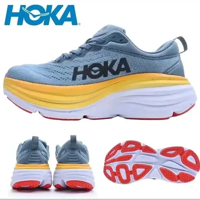 Bondi 8 Shoes for Men Women Engineered Mesh Upper Professional Marathon Running Shoes Classic Low