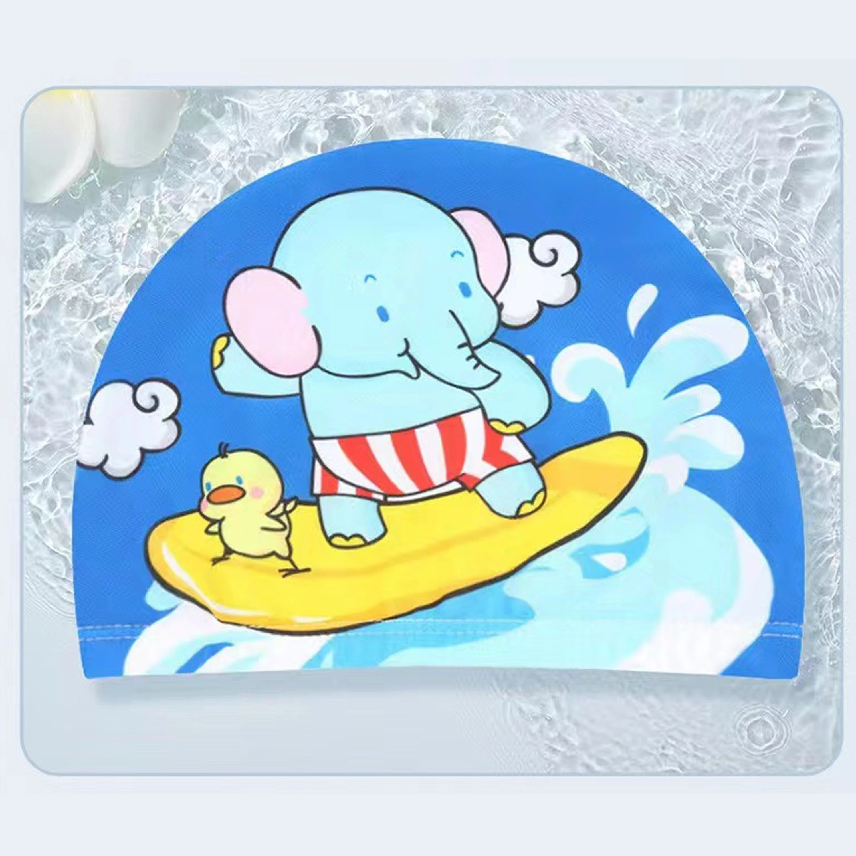 Kinder-Badehüte, Jungen und Mädchen, niedliche Cartoon-Strandhüte, bequeme Stoffhüte, Badehüte Image