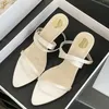 Liyke Sommer Weiße Sandale Für Frauen 2025, Mode Kreuz Knöchel Schnalle Damen Schuhe Spitz Offene