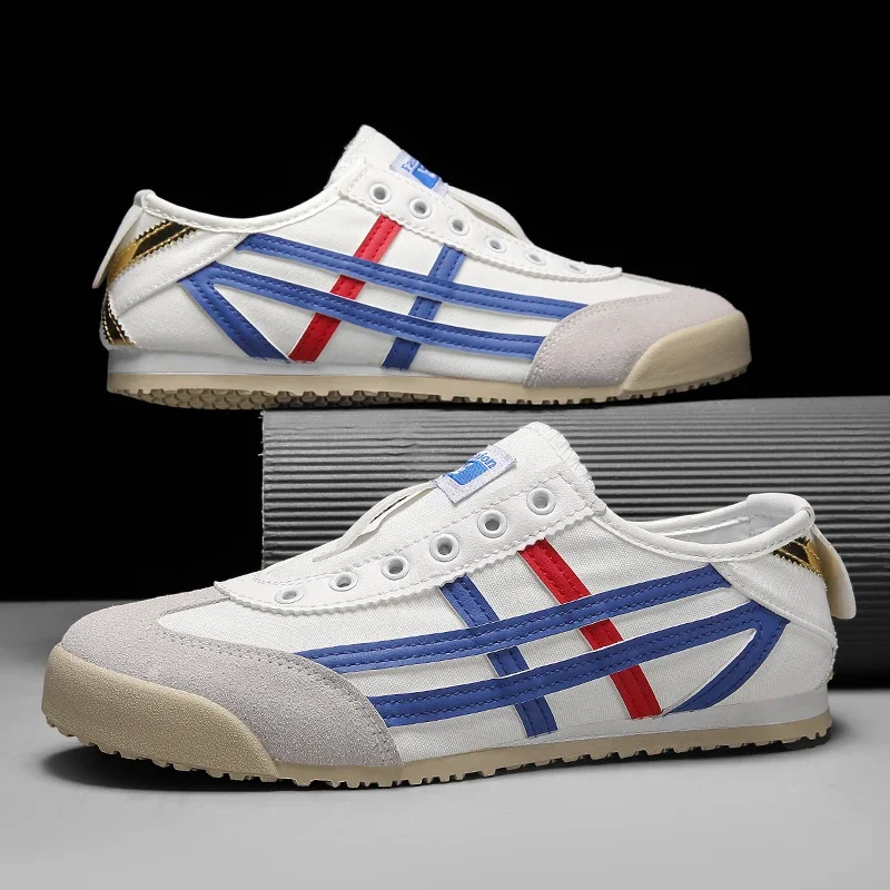 2024 sommer Neue männer Canva Casual Schuhe Atmungsaktivem EVA Sohle Gummi Oberen Trendy Schuhe Einen Schritt Faul Schuhe
