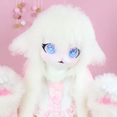 Fursuit Cosplay Pelzigen Kostüm Kopf Basis Comiket Pelzigen Kig Kigurumi Tier Schafe Kaninchen Puppe Image