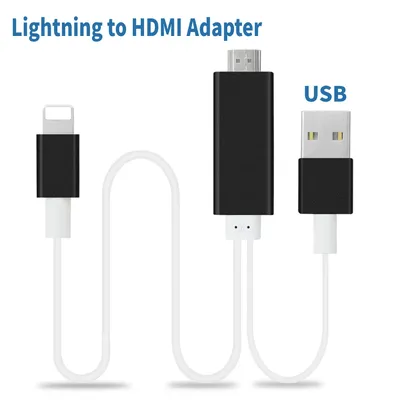 für Lightning zu HDMI Adapter 1080P HD Sync Screen Connector HDMI Kabel für iPhone 14/13/12 zu HDTV Projektor Monitor