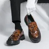 Business Quaste Loafer Schuhe Slip auf Casual Dicken Boden Leder Schwarz Kleid Party Schuhe Boot