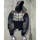 Felpa con cappuccio da uomo con cerniera alla moda nuova streetwear giacca stampata con lettera Felpa con cappuccio per abbigliamento sportivo gotico hip-hop da uomo e da donna Harajuku