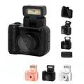 Mini fotocamera stile Monoreflexes per bambini HD 1080P Y4000 con lampada flash e dock per batteria Videoregistratore portatile con schermo LCD