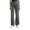 Weite Jeans MARC O'POLO DENIM "aus Bio-Baumwolle ohne Stretch", Damen, Gr. 33, Länge 32, grau (dunkelgrau), Obermaterial: 100% Baumwolle, unifarben, weit normal, Jeans