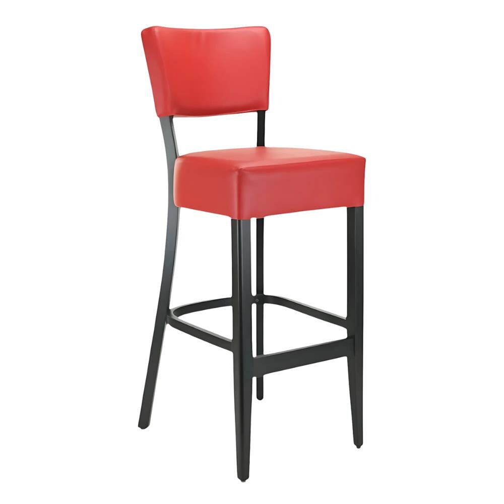 BIG Möbel GmbH Barstuhl Lagos | Rot | Barhocker | mit gepolsterter Rückenlehne Image
