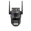 Telecamera di sicurezza Wi-Fi per esterni con tripla lente da 9 MP – telecamera di sorveglianza PTZ con tracciamento automatico, anteprima a 3 schermi, visione notturna, impermeabile IP66