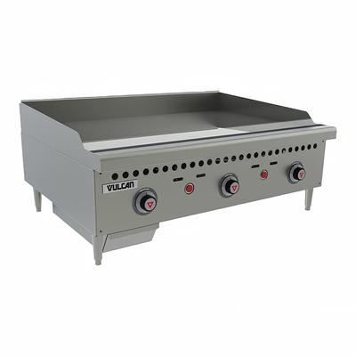 Vulcan VCRG48-M 48" Gas Commercial Griddle w/ Manual Controls - 1" Steel Plate, Convertible, Stainless Steel, Gas Type: Convertible