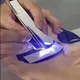 Multifunctional LED Ultraviolet white light Eyelash Extension Tweezers Makeup Stainless Steel Eyelash Clip UV Glue Curing Lamp