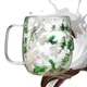 Coffee Mug Double Wall Dried Flower Cup for Coffee Glass Beverage Glasses Tea Mug for Tea Cappuccino Cold Drink flower glass
