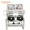 Lewanjoy 1200 U/min Dahao Computer Flache Doppelköpfe Stickmaschinen 2 Köpfe 12/15 Nadeln für T-Shirt Hut Schuhe