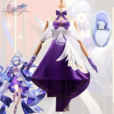 Robin Spiel Honkai Star Rail 2024 Konzert Cosplay Kostüm Perücke Set passt Leistung elegante Frauen Image