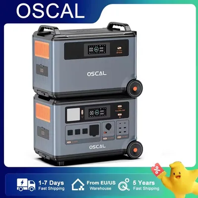 OSCAL Power Station 3600WH Tragbare Powerbank 3600W (7200W Spitze)BP3600 Akku 3600WH Lifepo4 Akku Ladestation