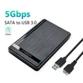 Custodia per HDD da 2,5" Custodia per disco rigido mobile esterno SATA a USB 3.0 per PC portatile