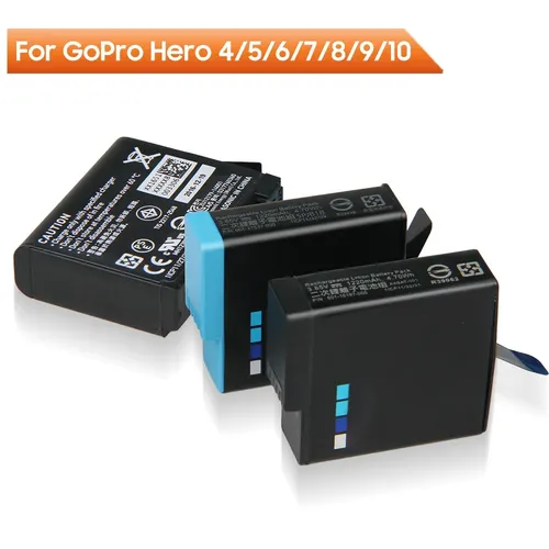 Batteria di ricambio per fotocamera per GoPro Hero 4/5/6/7/8 Hero11 Hero9 Hero10 Hero8 Hero7 Hero 6 Hero 5 Hero 4 Batteria