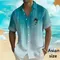 Camicia da uomo hawaiana sfumata con stampa completa 3D Camicia da uomo estiva da strada all