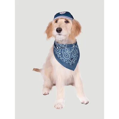 Wrangler Eagle Logo Baseball Dog Cap Navy Size M/L