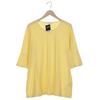 Pure by Ulla Popken Damen Langarmshirt, Gr. 50, gelb, Baumwolle