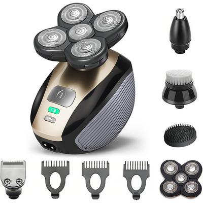 Head Shavers for Bald Men, 5 in 1 Electric Razor with Rechargeable Battery, Hair Clipper, Portable Travel Razor, Idea Gift for Men