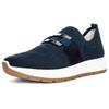 Slip-On Sneaker ARA "NEW YORK", Damen, Gr. 4 (37), blau (dunkelblau), Textil, Veloursleder, casual, Schuhe, Freizeitschuh, Keilsneaker, Komfortschuh in Weite H (= sehr weit