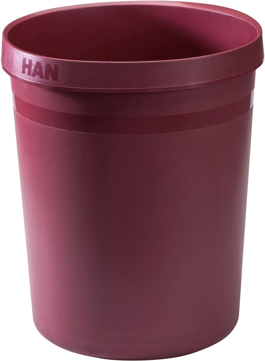 HAN Papierkorb Grip Karma 18 Liter rund RC-Kunststoff öko-rot Packung mit 15 Stück Image