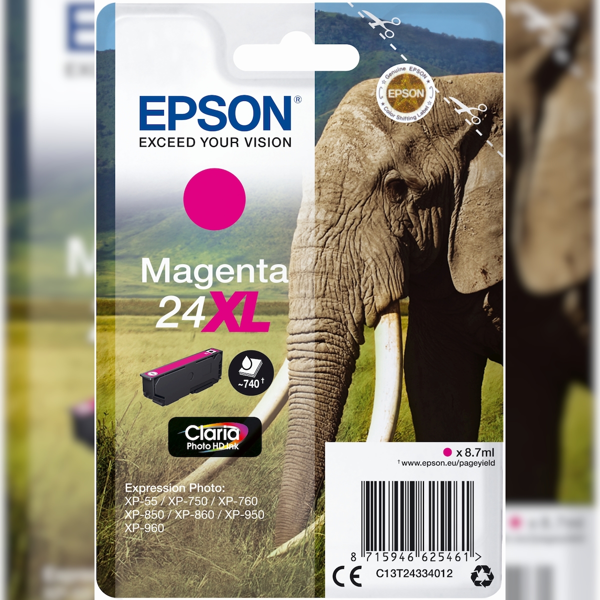 Tintenpatrone Epson T2433 magenta Packung mit 10 Stück Image