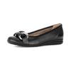 Ballerina GABOR "FLORENZ", Damen, Gr. 43, schwarz, Nappaleder, unifarben, elegant, Schuhe, Businessschuh, Schlupfschuh in bequemer Schuhweite G (= weit)