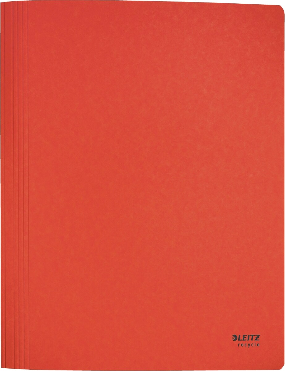 LEITZ Schnellhefter Recycle A4 Karton rot Packung mit 10 Stück Image