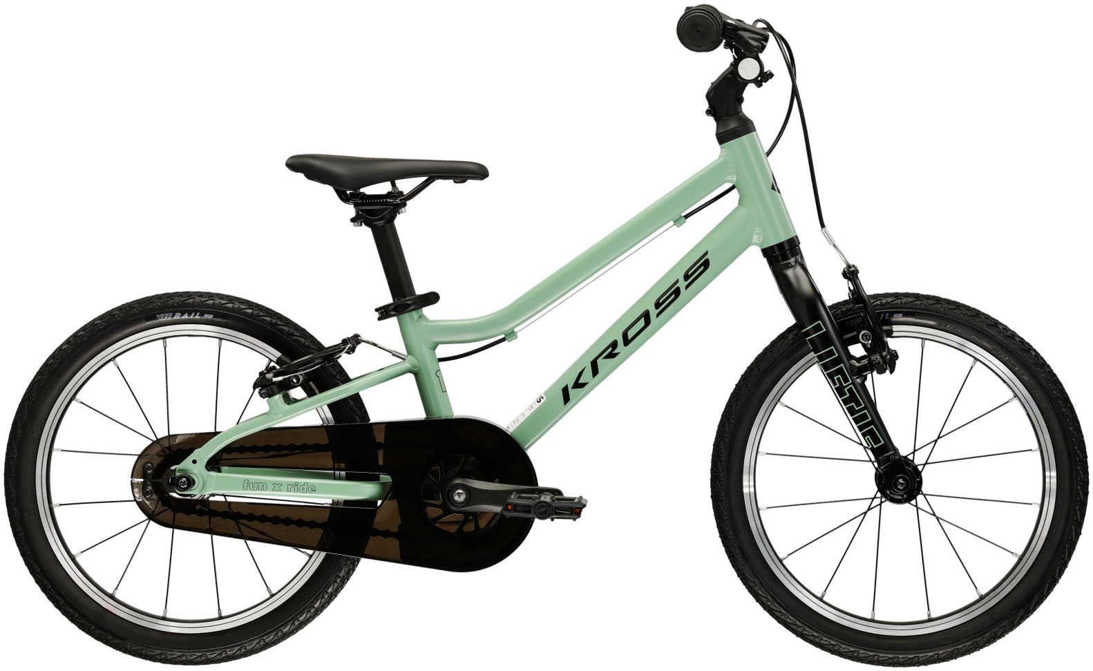 Kinderfahrrad KROSS "KROSS Kinderrad Lightweight Liftie 16" grün" Gr. 20, grün (grün, grün), Fahrräder, Kinder, 20cm, 16 Zoll (40,64cm) hinten: 16 Zoll (40,64cm) Image