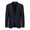 Anzugsakko BUGATTI, Herren, Gr. 52, 390, marine, 75% Wolle, 22% Polyester, 3% Elasthan, unifarben, elegant, normal, Langarm Manschette, Sakkos, mit Reverskragen