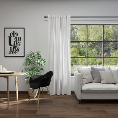 Vorhang NEUTEX FOR YOU "Linessa", weiß (wollweiß), B:137cm H:245cm, Jacquard, Polyester, Gardinen, Schal mit verdeckten Schlaufen, Breite 137 cm, nach Maß Image
