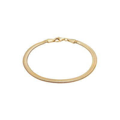 KUZZOI - Flach Elegant Schlangenkette Fischgräte 925 Silber Armbänder & Armreife 1 ct Herren (99.99 € / 1 ct) Image