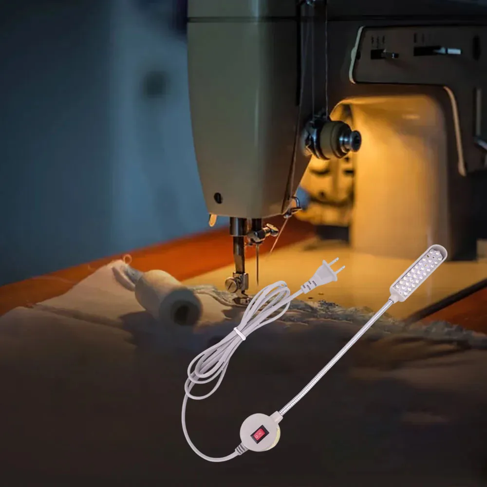 30 LED-Nähmaschinenbeleuchtungslampe, industrielle Kleidung, Maschinenzubehör, Arbeitsleuchte 360 ° Flexible Schwanenhals-Industrieleuchten