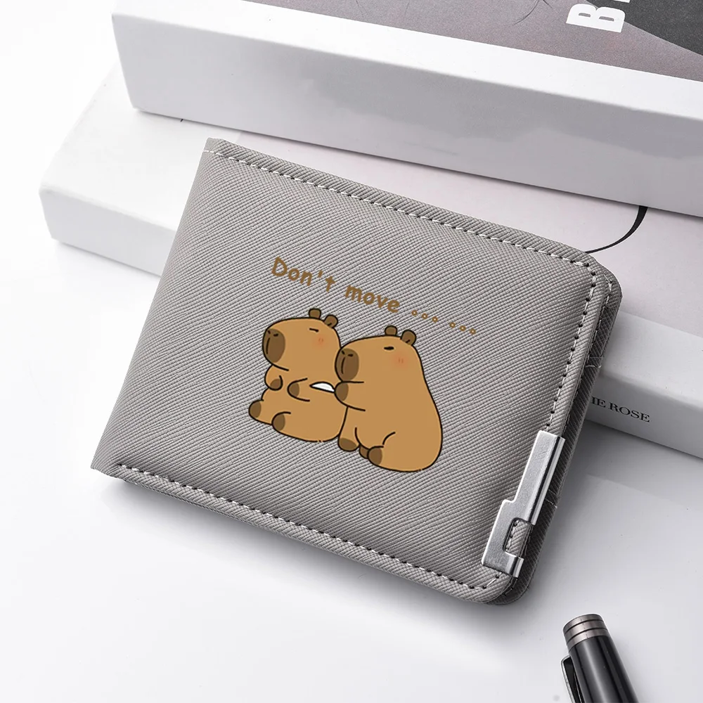 PU Leather Men's Wallet Cartoon Print Cute Boy's Wallet Multi-card Slot Credit Card Holder Man's Birthday Gift Image