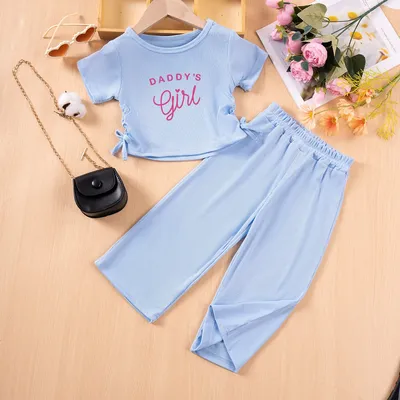 Lässiges Sommer-Set für Kleinkinder im Alter von 0 bis 6 Jahren mit Markenmuster „Daddy's Girl“, Image