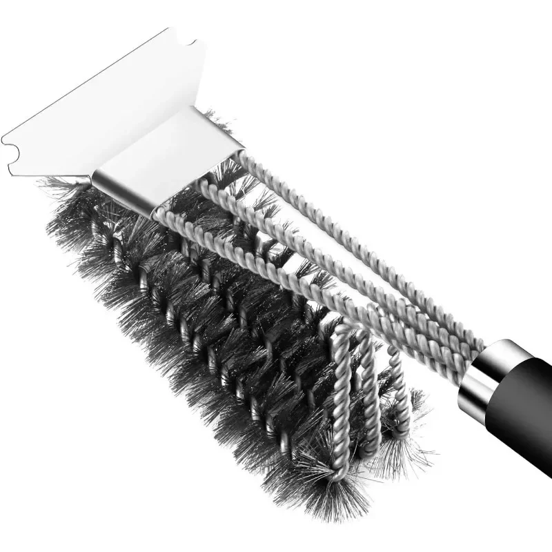 Barbecue Grill BBQ Pinsel Clean Tool Grill Zubehör Edelstahl Borsten Antihaft-Reinigungsbürsten Küchenzubehör Image