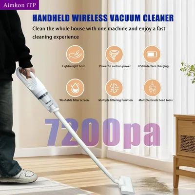Kabelloser Handstaubsauger, hohe Leistung, USB-Aufladung, Lithium-Akku, multifunktional für HomeCl Image