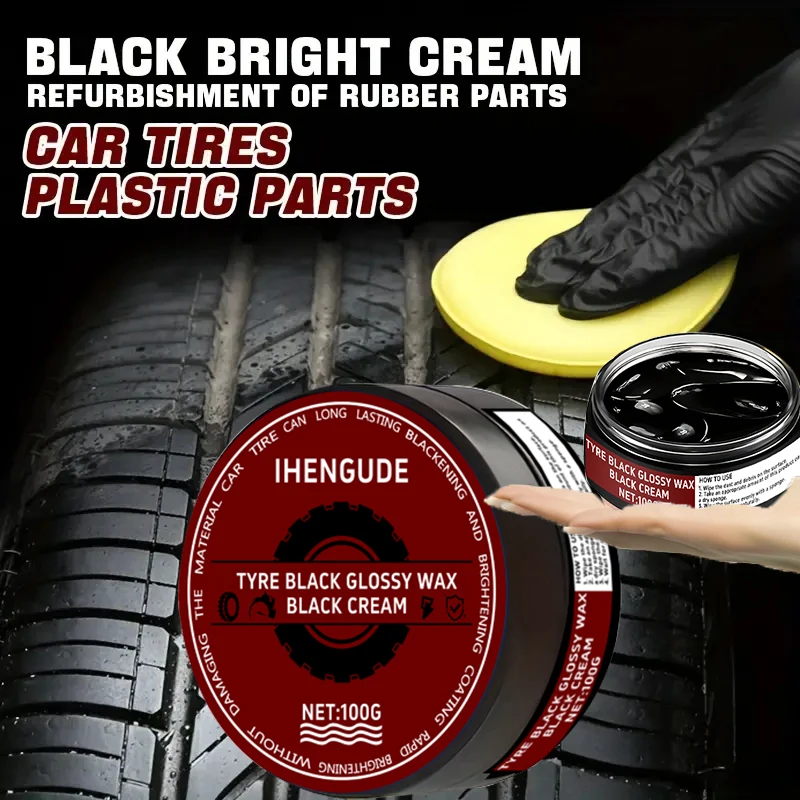 1 Stück 100 g Glanzwachs aus Kunststoff für den Innenraum des Autos – tiefer Poliereffekt, geeignet für verblasstes Armaturenbrett, Türverkleidung, Bauchmuskeln und Vinyloberflächen | Stellen Sie Image