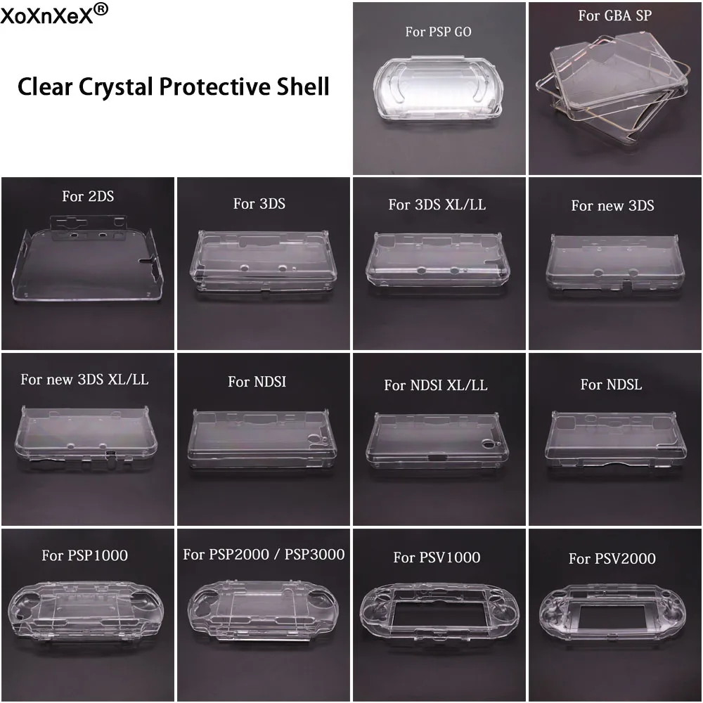 1pc Kunststoff Klar Kristall Schutzhülle Hard Shell Haut Fall Abdeckung Für GBA SP NDSL DSI NDSi XL 2DS 3DS XL Neue 3DS XL LL Konsole Image