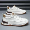 Echtes Leder weiß Herren schuhe Luxusmarke Freizeit schuhe schnüren Herren Turnschuhe atmungsaktive