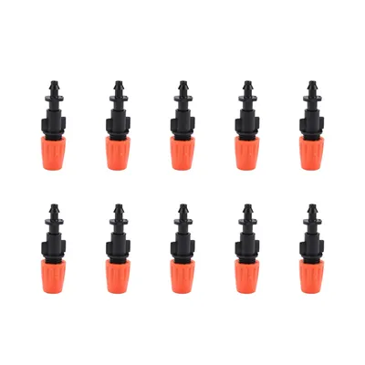 10pcs Micro Barbed Nozzle Adjustable Misting Sprinklers Plastic Portable Multi-function Durable Gardening Watering System Tools