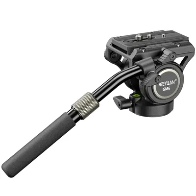 Weyllan GM6 Professional Fluid Head Video Tripod Head 360° Panorama Fluid Hydraulic Head Max Load 8kg for Tripod Monopod Camera