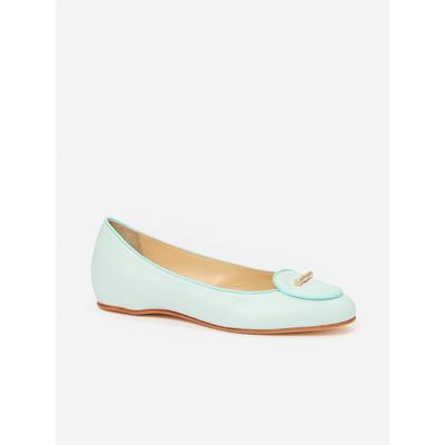 J.McLaughlin Women's Hollis Leather Flats Light Aqua, Size 7.5