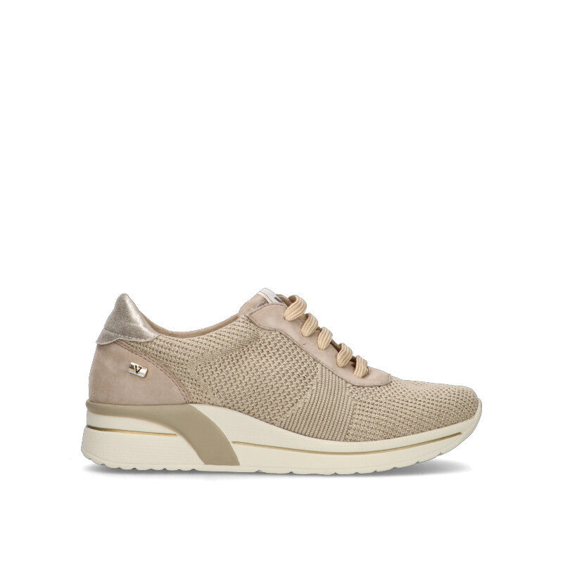 VALLEVERDE Scarpa comfort donna oro in pelle